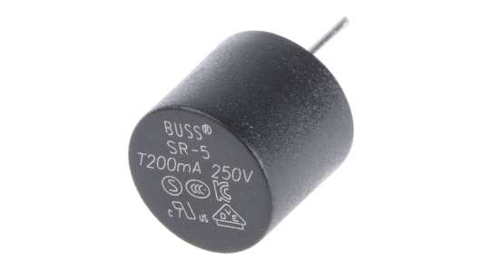 Eaton Non-Resettable Fuse, Radial 200 mA, 250 V | SR-5-200MA-BK