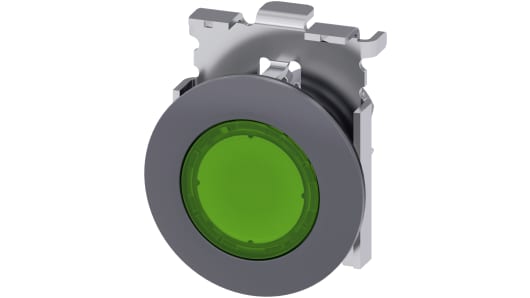 Siemens 3SU1 Series Green Momentary Push Button Switch, 30 mm Cutout, IP66, IP67, IP69K | 3SU1061-0JB40-0AA0