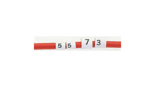 TE Connectivity TRSA Cable Marker, White, Pre-printed "4", 12 mm Cable, 4 mm Cable, TRSA-1019/G/1/4 | TRSA-1019/G/1/4