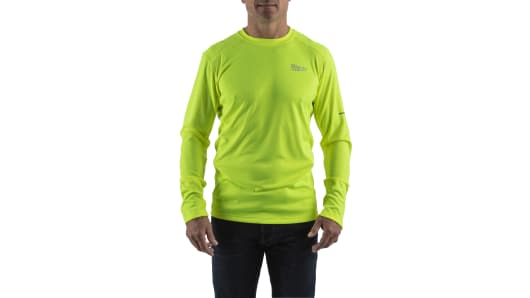 Milwaukee Yellow 100% Polyester Long Sleeve T-Shirt XL | 4932493091