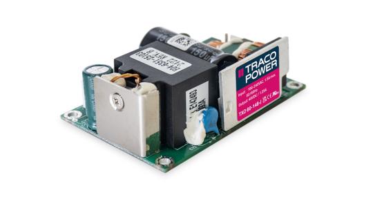 TRACOPOWER AC-DC Power Supply, TXO 60-148-J, 48V dc, 1.25A, 60W, 1 Output, 85 → 264V ac Input Voltage | TXO 60-148-J