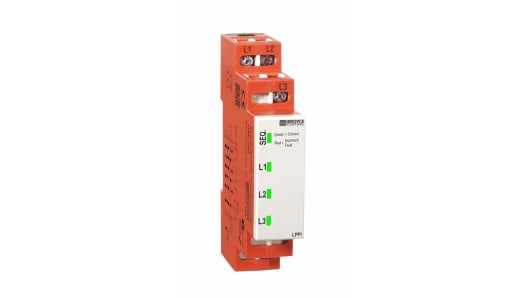 Broyce Control Phase Monitoring Relay, 3 Phase, 320 → 490V ac, DIN Rail | LPPI