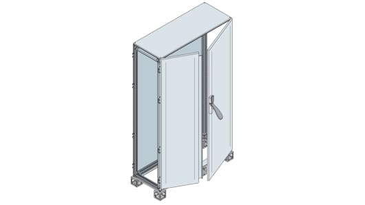 ABB AM2 Series Sheet Steel 2-Door Floor Standing Enclosure, Opaque Door, IP65 800 mm, 1200 mm 2200 mm | ES2228BK
