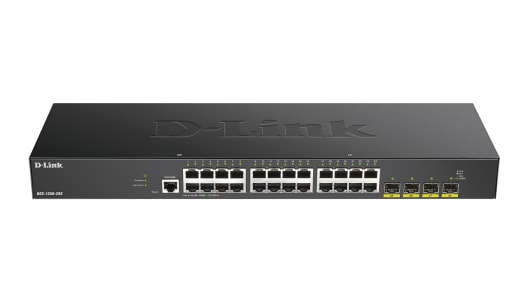 D-Link 28-Port Gigabit Smart Managed Switch with 10G Uplinks, Smart 28 Port Smart Switch, EU | DGS-1250-28X/E