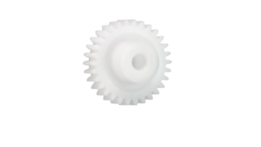 Igus 26 Teeth Spur Gear, 2 Module, 10 mm Bore Diam, 52 mm Pitch Diam, 24 mm Hub Diam | S270GM-ST-200-026-00-100-R