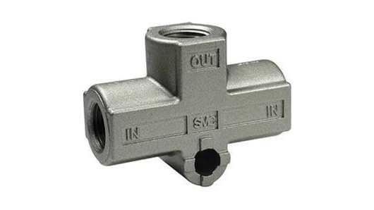 SMC VR Series, Pneumatic Shuttle Valve 1058 L/min 10 bar Max Operating Pressure | VR1210-01