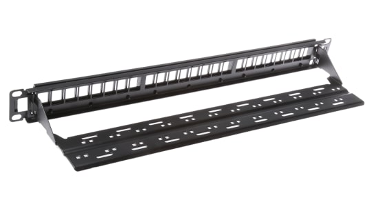 RS PRO Cat6 24 Port RJ45 RJ Patch Panel UTP 1U Black | RS