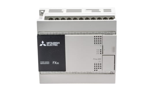 Mitsubishi FX3S PLC CPU - 16 (Sink/Source) Inputs, 14 (Relay) Outputs,  Relay, For Use With FX3 Series, Ethernet, ModBus