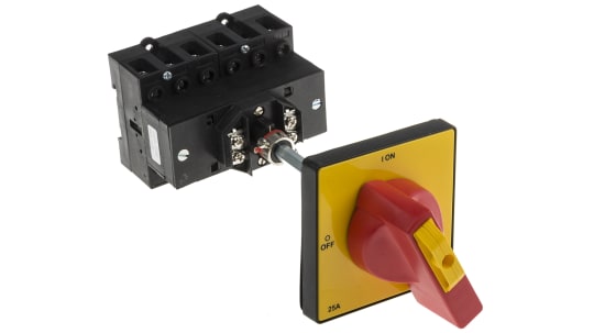 Interruptor seccionador, 6 polos, 6 Corriente 25A, Potencia 15kW, IP65 | RS