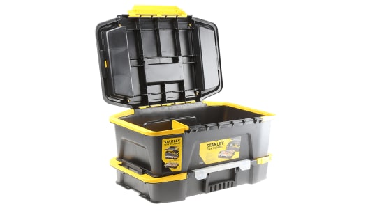 STST1-71962 Caja organizadora Stanley de 2 compartimentos ajustables de Negro, Amarillo, 31mm x 50.7mm 24.7mm | RS