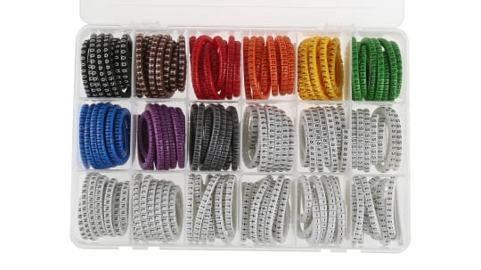 Kit de Marcador de RS de PVC, multicolor, máx. 3.5mm, montaje: Deslizante, 4500 | RS