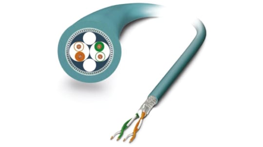 1416295 | Phoenix Contact Cat5 Ethernet Cable, SF/UTP Shield, Blue 