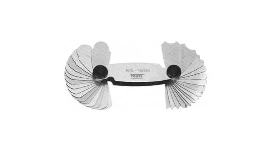 472106 | Vogel Radius Gauge Metric 32 Blades 84 TPI 4 TPI 7.5 mm to 15 ...