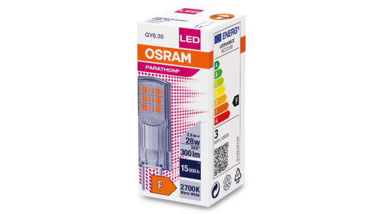 4058075622418 | Osram PARATHOM LED PIN GY6.35 GLS Bulb 2.6 W(28W), Warm White, Capsule shape | RS