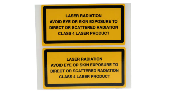 Y Brady 危険警告ラベル Laser Radiation Text英語語 ビニール 黒 黄 ラベル Rs Components