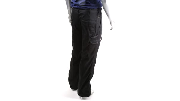 black polyester work pants