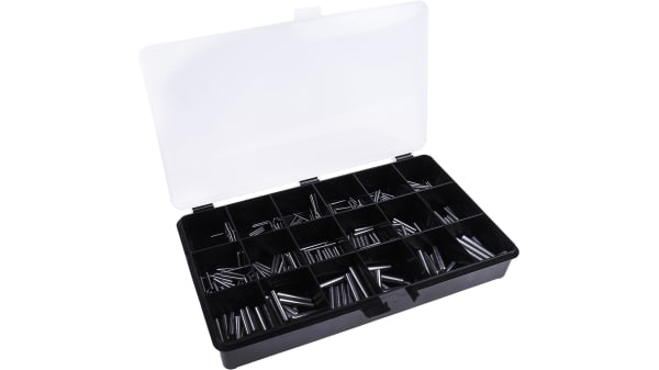 345 Piece Plain Metric Tapered Dowel Pin Kit Rs Components