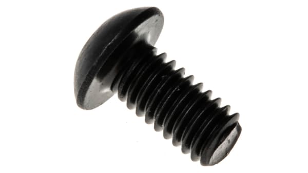 Rs Pro M4 X 8mm Hex Socket Button Screw Black Self Colour Steel Rs Components