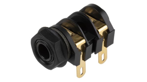 Rs Pro 6 35 Mm Panel Mount Mono Jack Socket 2pole 5a Rs Components