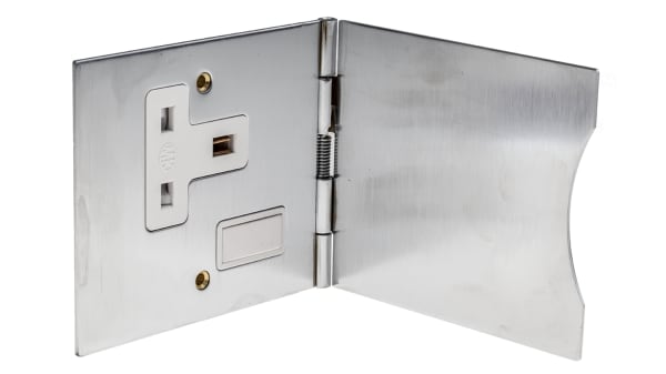740bss Mk Electric Silver 1 Gang Plug Socket 2p E Poles 13a Type G British Rs Components