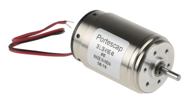 28l28 416e 49 Portescap Dc Motor 11 W 24 V 21 Mnm 5600 Rpm 3mm Shaft Diameter Rs Components