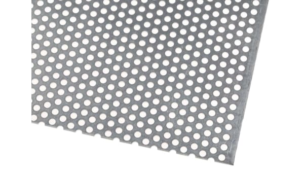 Perforated Aluminium Sheet 2mm Hole 500mm X 500mm X 1 2mm Rs Components