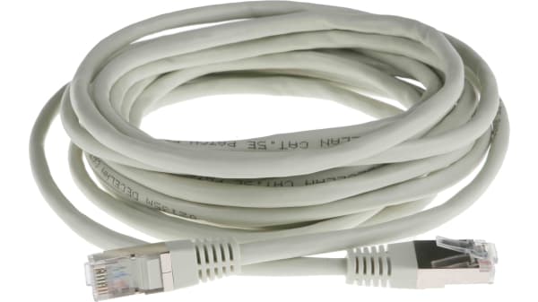Rs Pro Grey Pvc Cat5 Cable F Utp 5m Male Rj45 Male Rj45 Rs Components