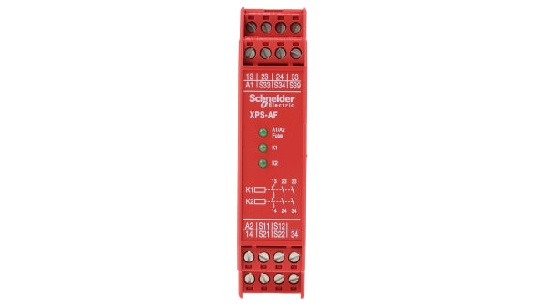 Xpsaf5130p Schneider Electric 24 V Ac Dc Safety Relay Single Or Dual Channel With 3 Safety Contacts Preventa Range Compatible Rs Components