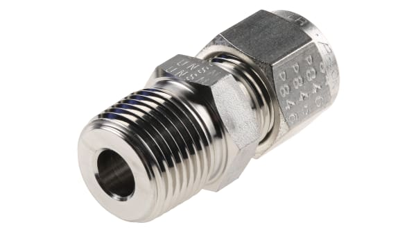 6msc6n 316 Raccord Inox Diametre 3 8 Raccord 3 8npt Rs Components