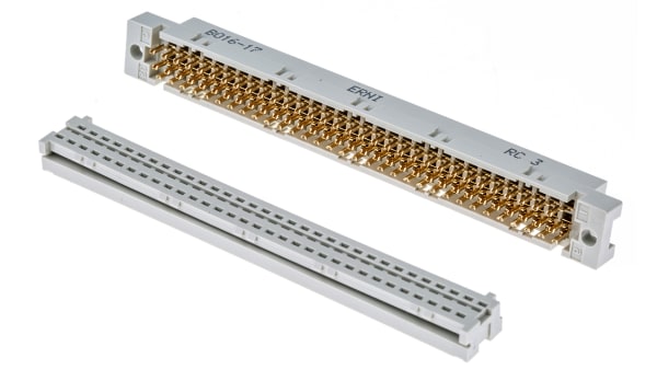 123905 Erni 96 Way 2 54mm Pitch 3 Row Straight Din 41612 Connector Socket Rs Components