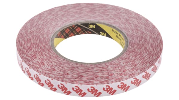 90 15mmx50m 3m 90 White Double Sided Plastic Tape 15mm X 50m Rs Components