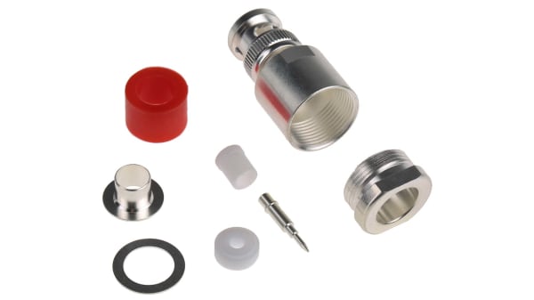 Conector Bnc Rs Pro Macho Recta Impedancia 50w Montaje De Cable Terminacion De Abrazadera 4ghz Rg213 Plata Rs Components