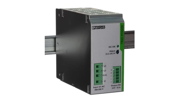 2866459 Phoenix Contact Trio Ps 3ac 24dc 10 Switch Mode Psu 400v Ac Input Voltage 24v Dc Output Voltage 10a Output Current Rs Components