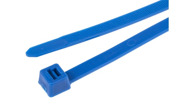  HellermannTyton Blue Cable Tie ETFE, 380mm  x 7.6 mm | RS Components