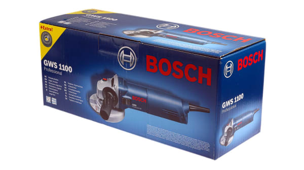 0 601 2 400 Bosch Gws 1100 125mm Corded Angle Grinder Euro Plug Rs Components