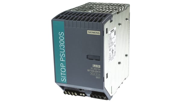 6ep1434 2ba10 Siemens Switch Mode Din Rail Panel Mount Power Supply 400v Ac Input Voltage 24v Dc Output Voltage 10a Output Current Rs Components