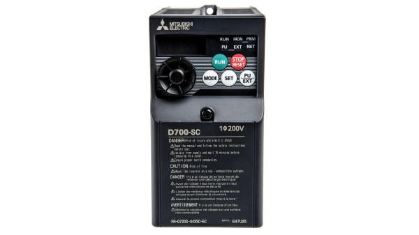 Fr D720s 042sc Ec Mitsubishi Fr D720s Inverter Drive 1 Phase In 0 2 400hz Out 0 75 Kw 230 V Ac 4 2 A Rs Ponents