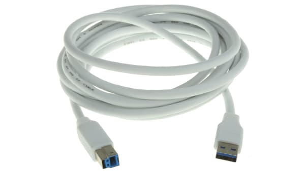 Cavo Usb Bianco Rs Pro Da Usb A Maschio A Usb B Maschio Lunghezza 3m Rs Components
