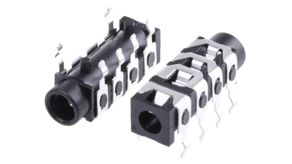 Rs Pro 3 5 Mm Pcb Mount Composite Video Jack Socket 4pole Rs Components