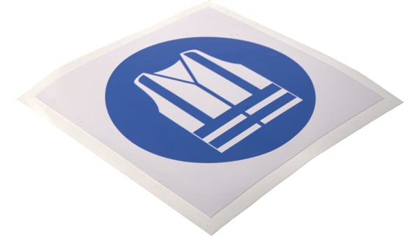 Segnale D Obbligo In Mat Vinilico Pittogramma Abbigliamento Ad Alta Visibilita Autoadesivo Blu Bianco Rs Components