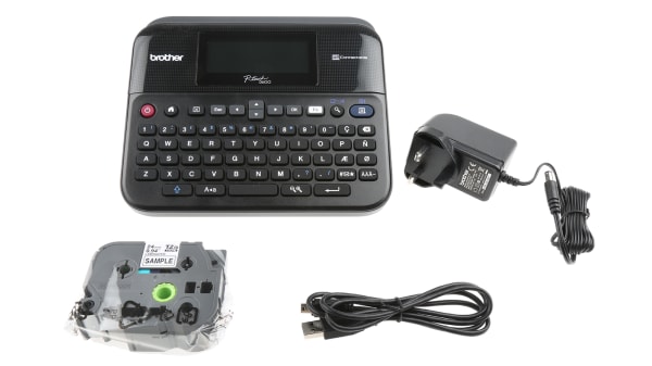 Brother PT-D600VP Series PT-D600VP Handheld Label Printer With QWERTY  Keyboard, UK Plug