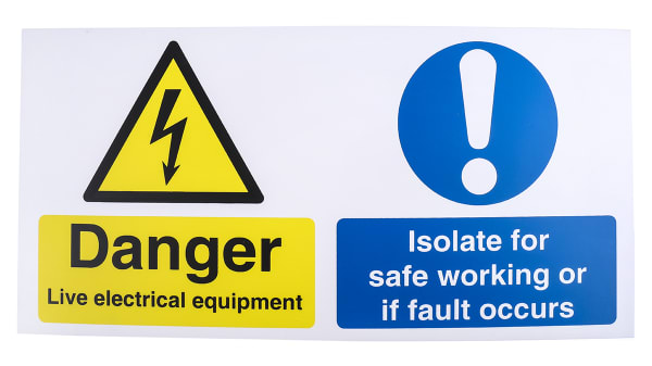 Warning Electricity General Mandatory Action Sign Hazard Warning Sign English Rs Components