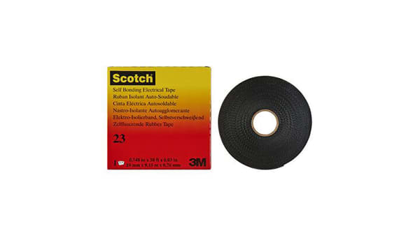 Scotch 23 7x25 Cinta Aislante De Epdm 3m 23 De Color Negro 25mm X 7m Grosor 0 76mm Rs Components