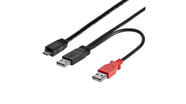 USB2HAUBY3 | StarTech.com USB-Kabel Schwarz, USB A / Micro USB B, 900mm |  RS Components