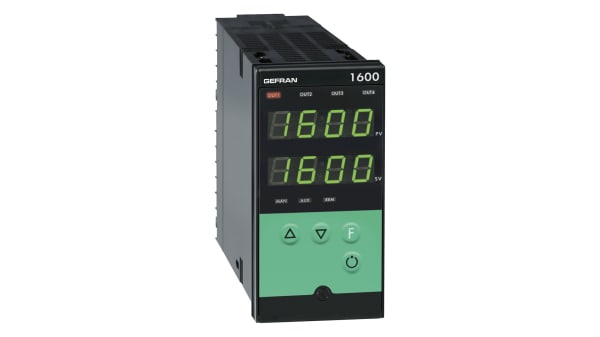 1600 Rrr0i0 1121 000 Gefran 1600 Pid Temperature Controller 96 X 48 1 8 Din Mm 4 Output Analogue Relay 100 V Ac 240 V Ac Supply Rs Components