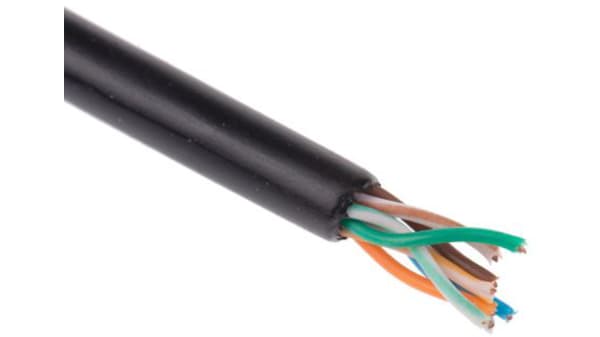 Rjcab C Brad Black Pur Cat5e Cable F Utp 100m Unterminated Unterminated Rs Components