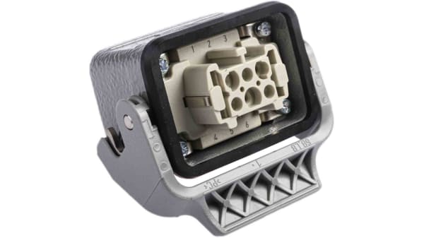 09330062701 19300061750 Harting Han E Female Schwere Steckverbinder 6 Polig 500 0 V 16 0a Rs Components