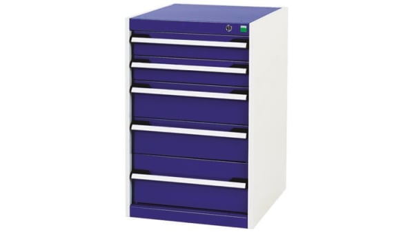 Bott Drawer Storage Unit, 800mm x 525mm x 650mm, Blue, Grey