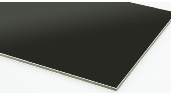 Black Aluminium Sheet 600mm Long 3 5kg M2 600mm X 3mm Suitable For Cladding Fascia Panels Folded Parts Sign Trays Rs Components