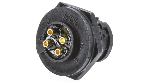 Bd 04pmms Lc7001 Amphenol Industrial Solder Connector 4 Contacts Panel Mount Ip67 Rs Components